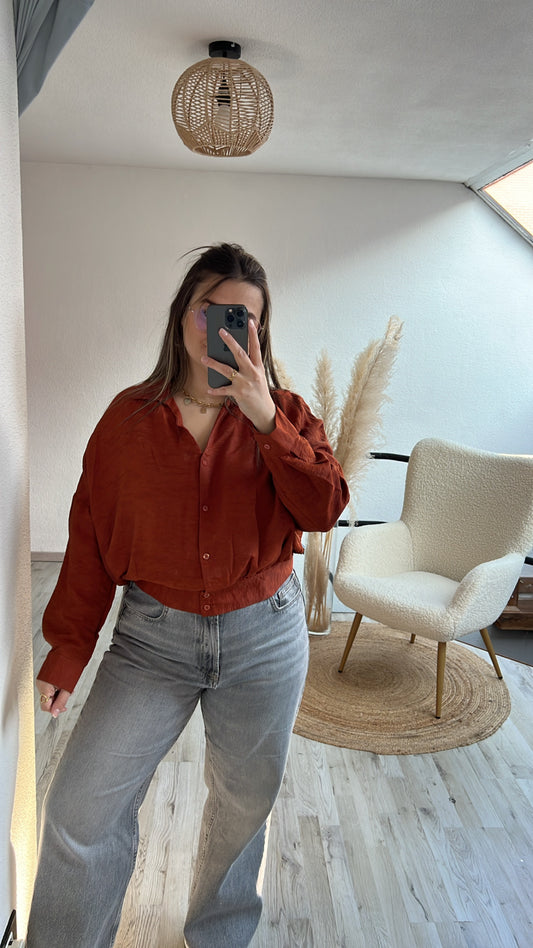 Roestkleur blouse