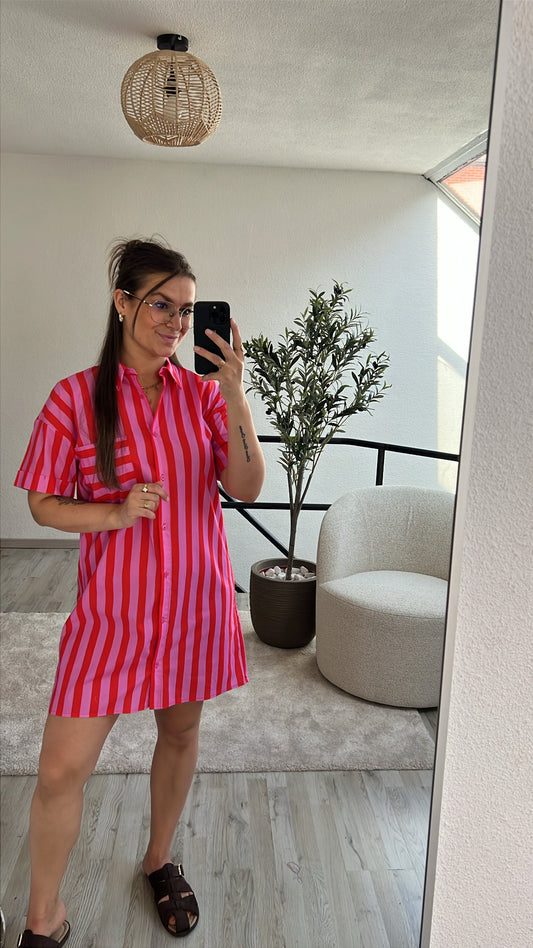 HEMDJURK ROZE-ROOD
