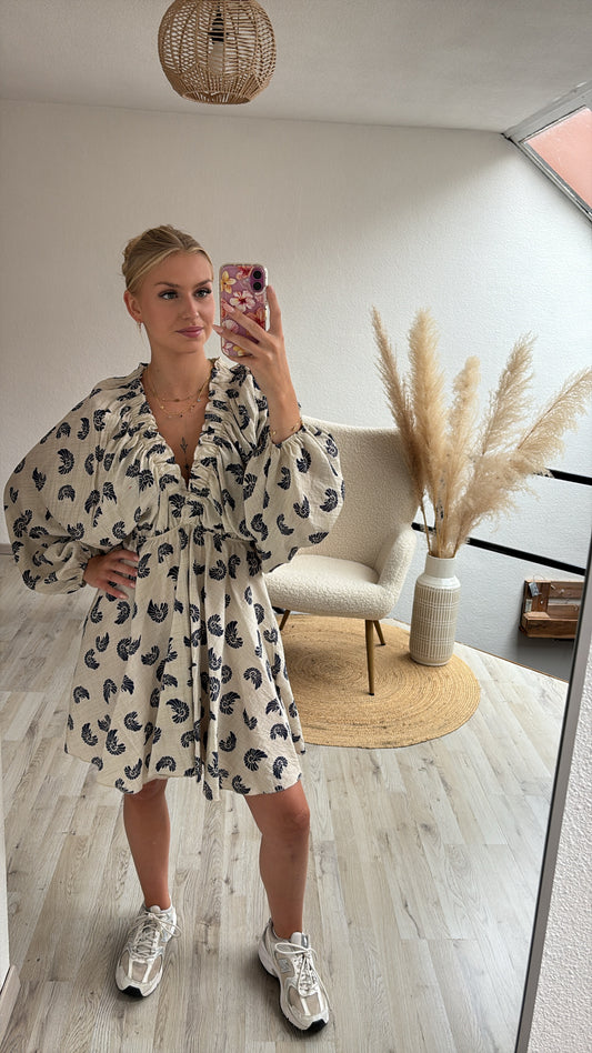Flowy jurk blauw
