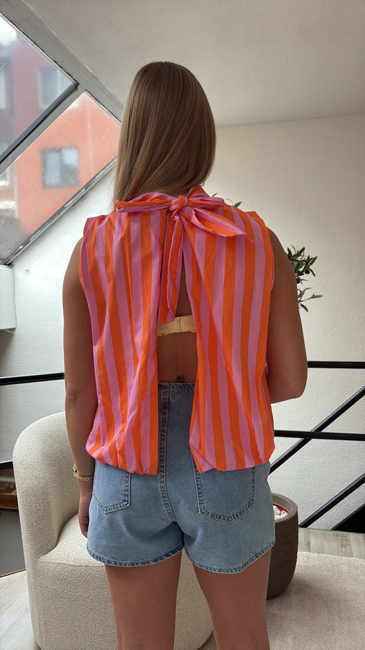 GESTREEPTE TOP