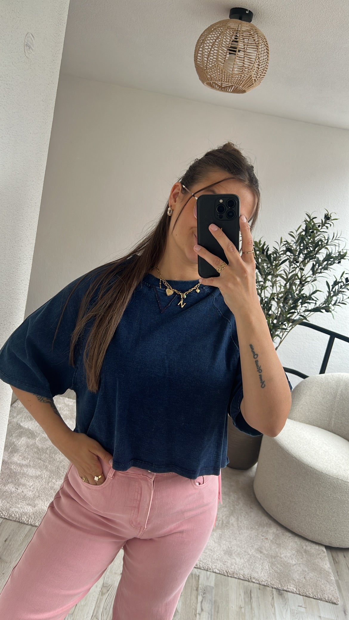WIDE LEG JEANS ROZE