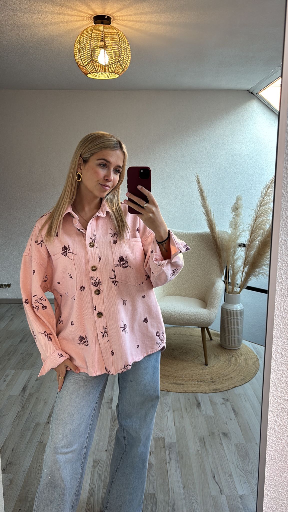 Jeansjasje met print