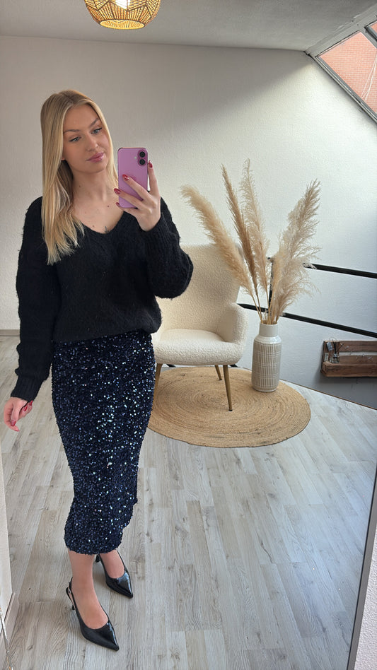 Glitterrok navy