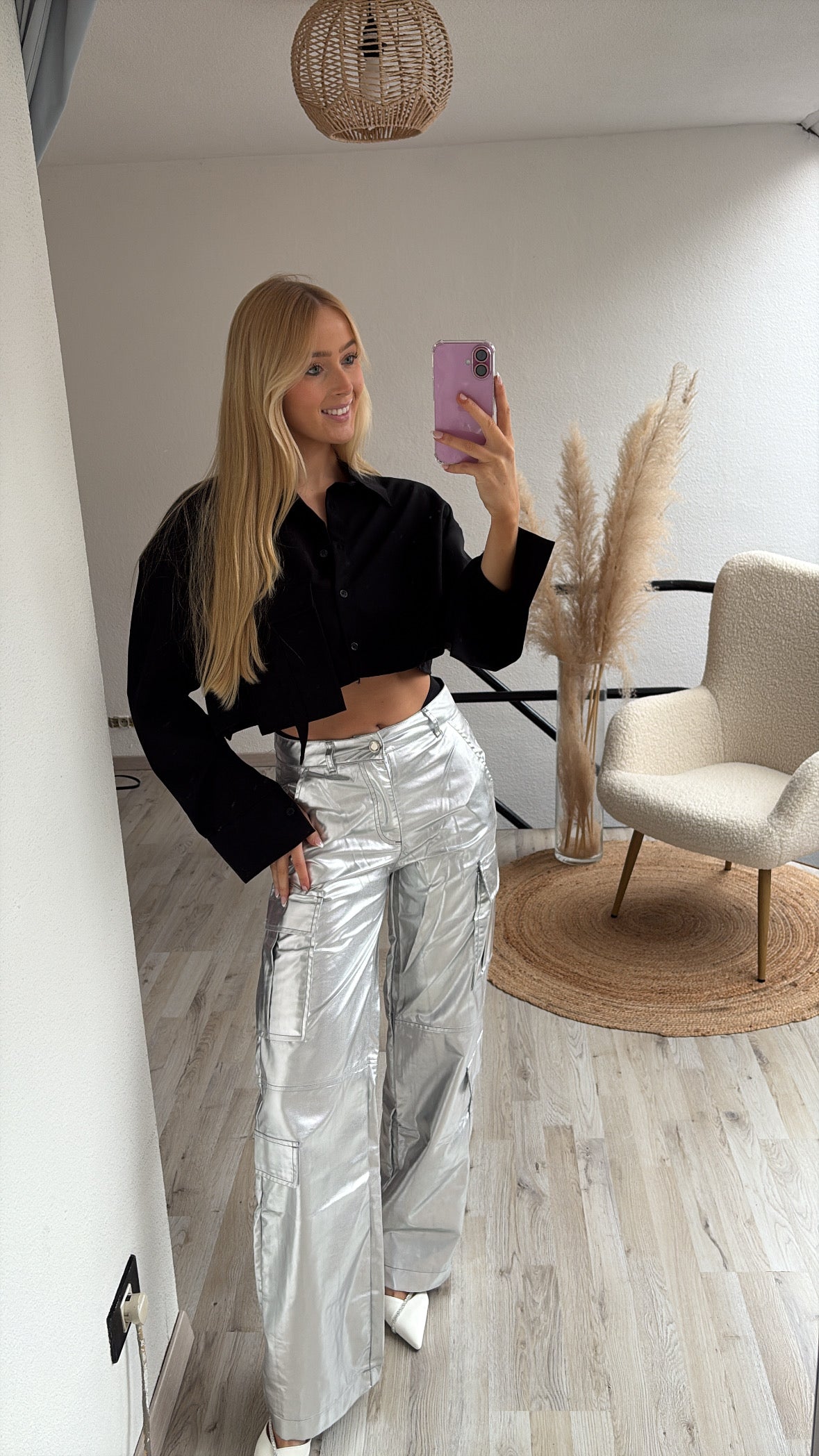 Metallic broek