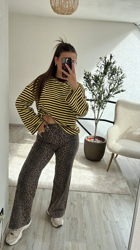 LONGSLEEVE GEEL-BRUIN