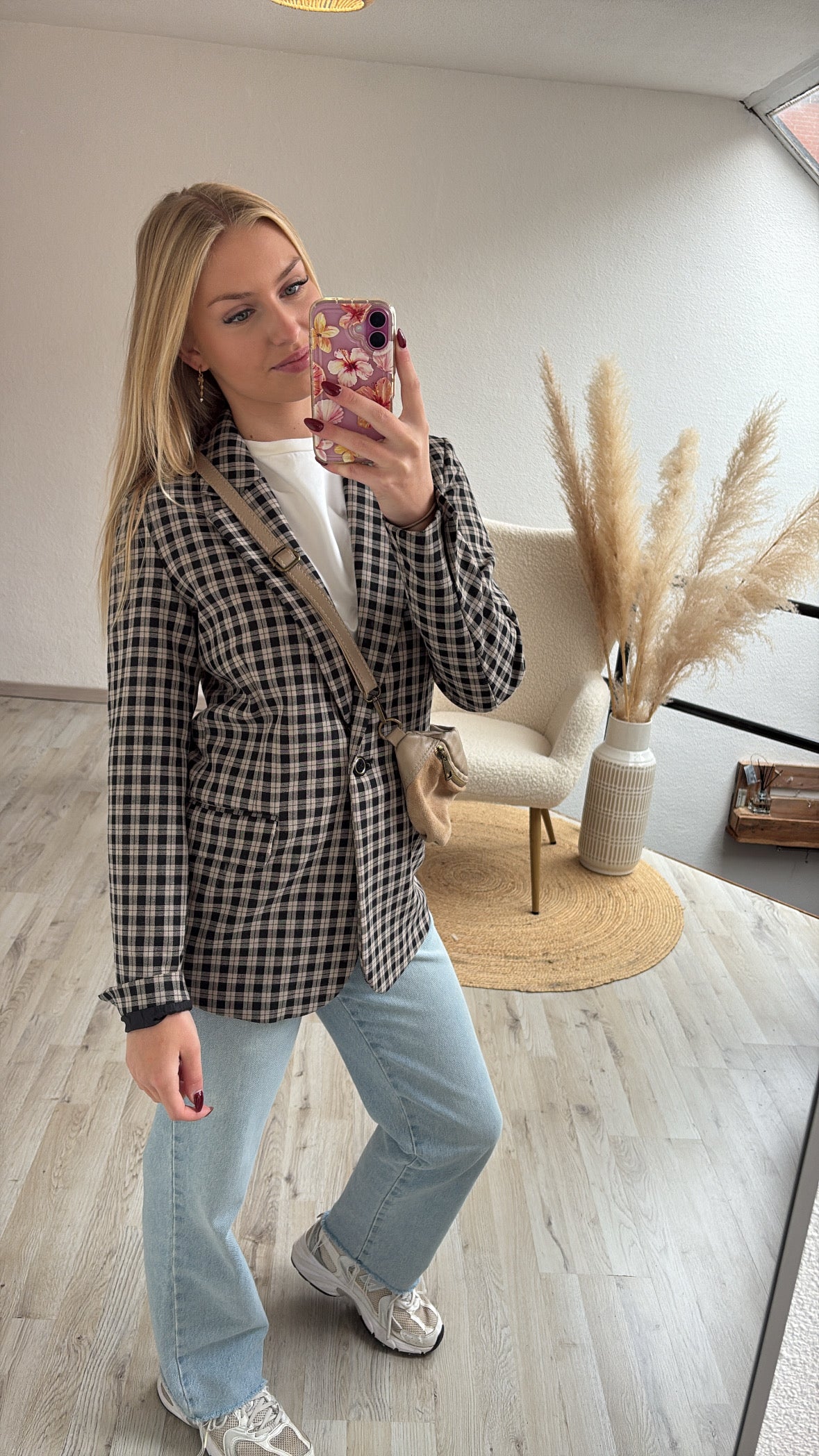 Geruite blazer