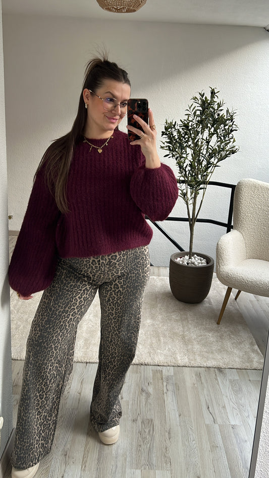 BALLOON KNIT BURGUNDY