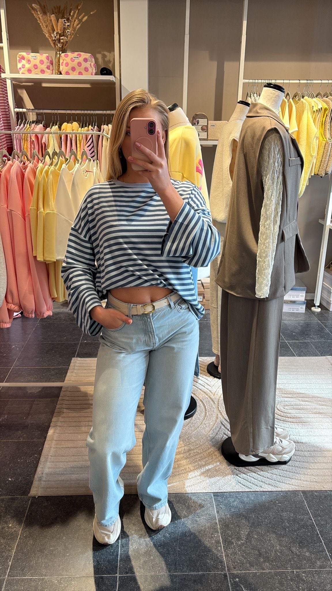 STRIPED LONGSLEEVE BLAUW