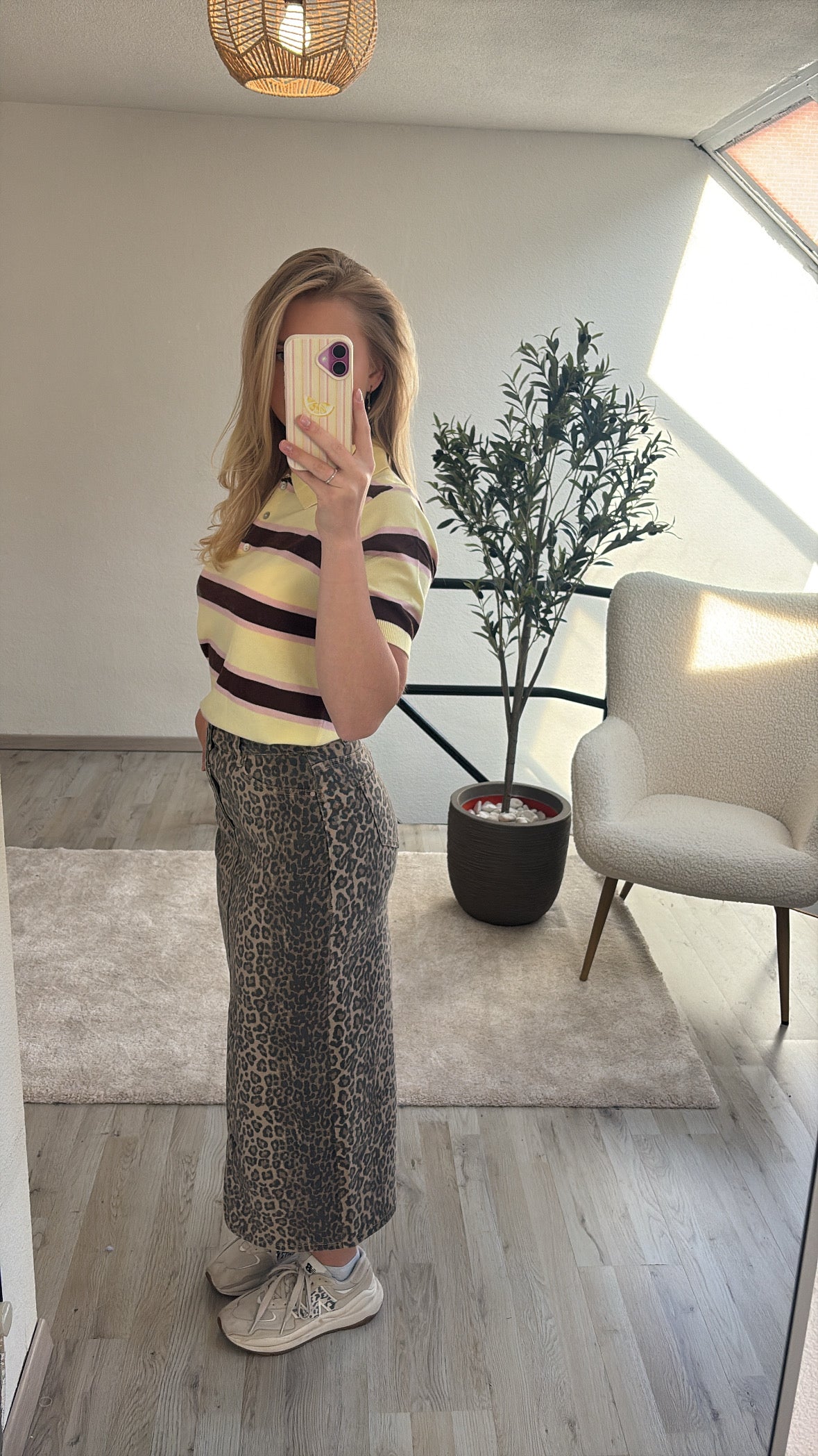 LEOPARD JEANSROK