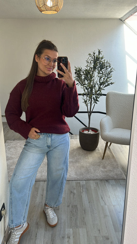 BURGUNDY KNIT