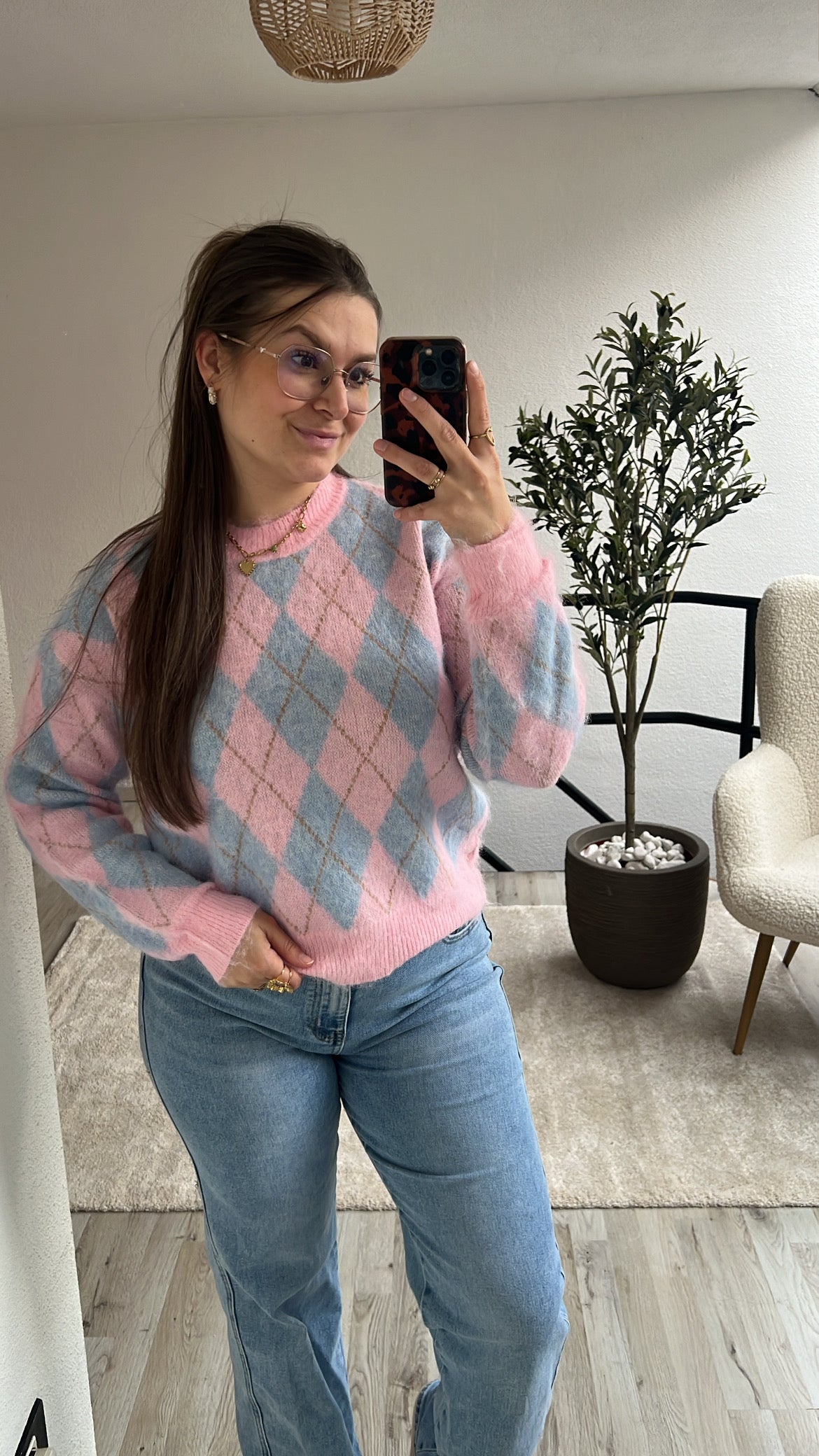 GERUITE TRUI BLAUW-ROZE