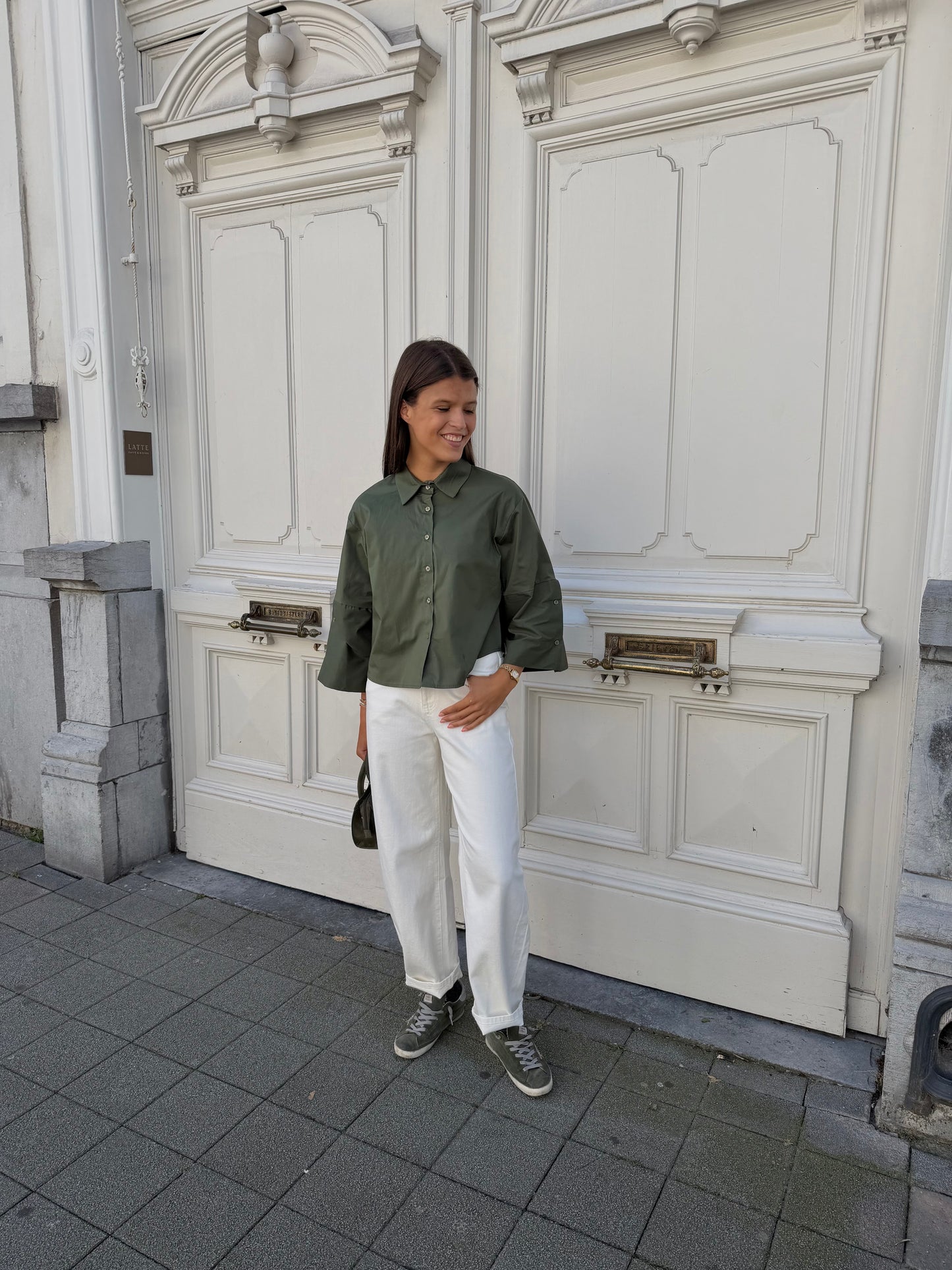 WITTE BALLOON JEANS