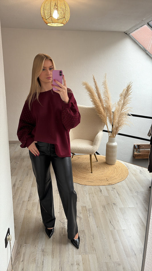 Lederlook broek
