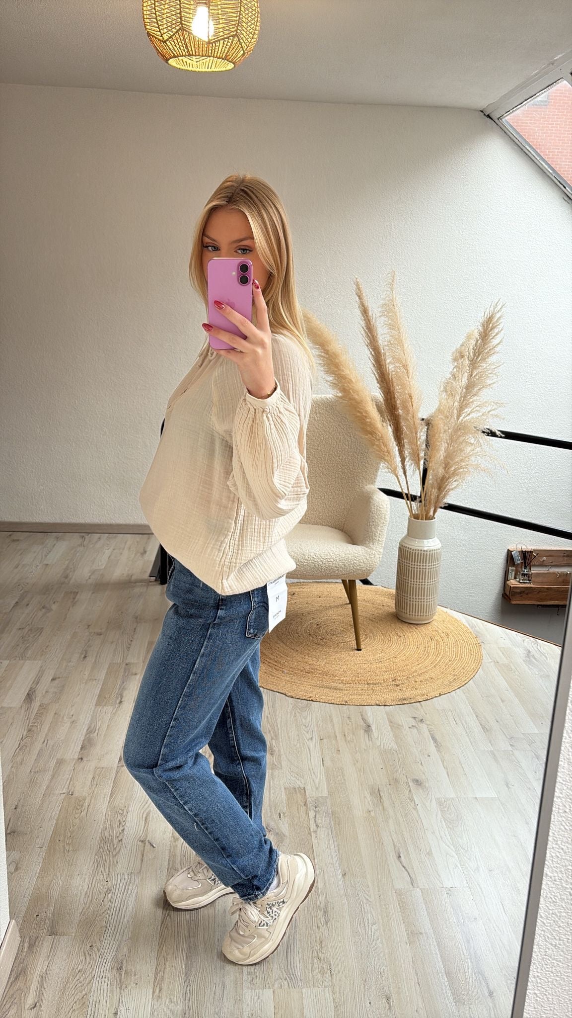 Tetrablouse beige