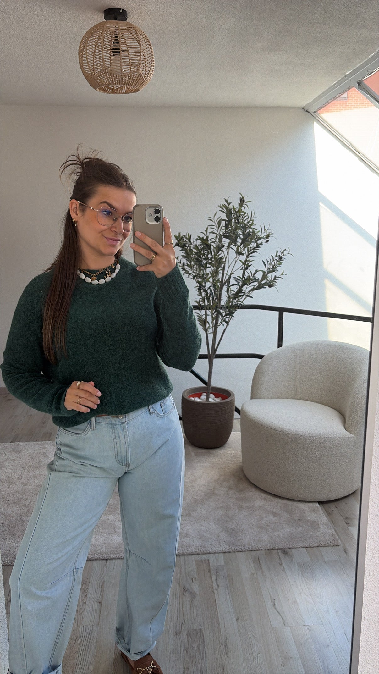 DONKERGROENE KNIT