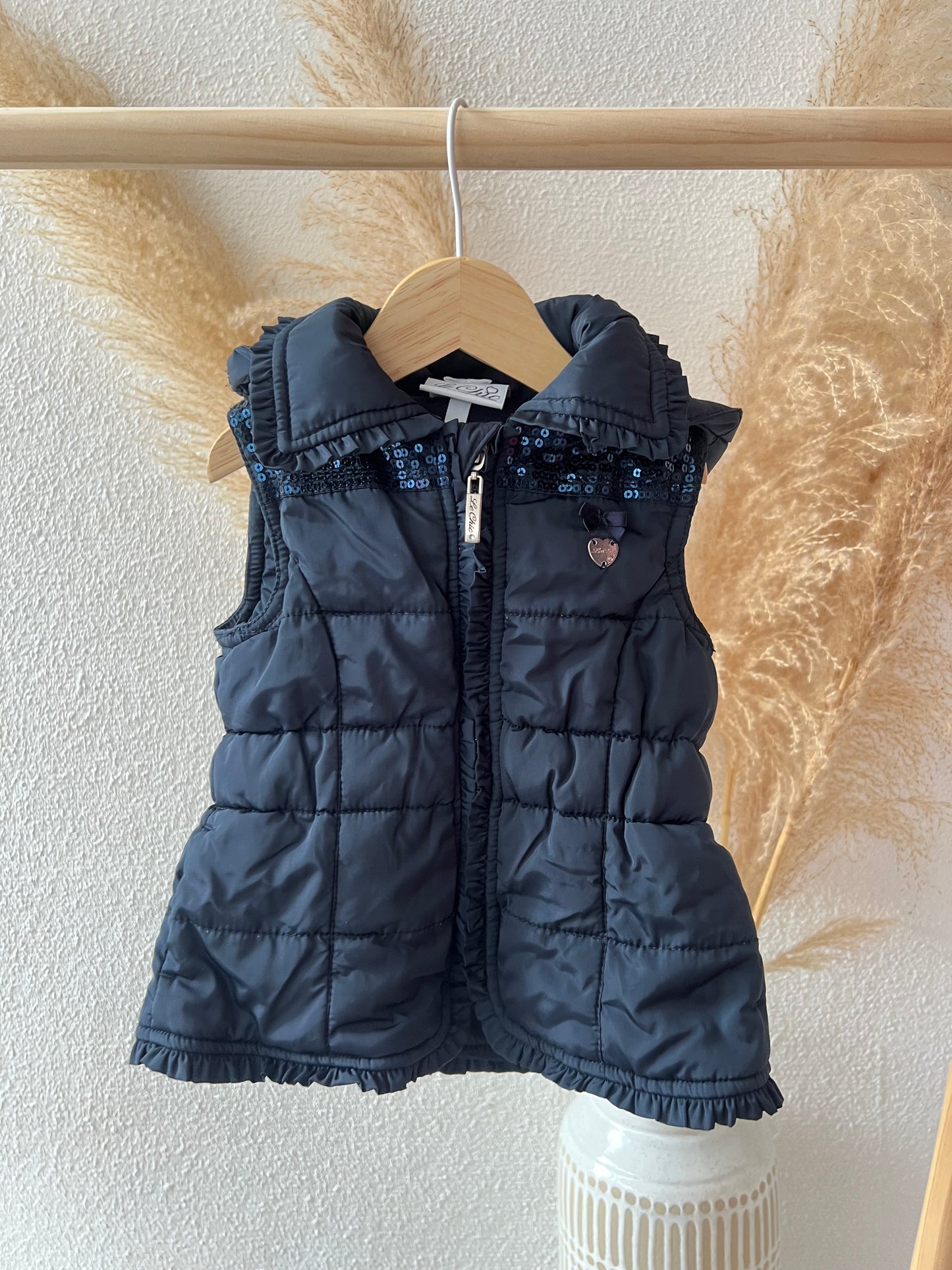Blauwe bodywarmer