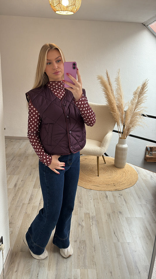 Burgundy bodywarmer