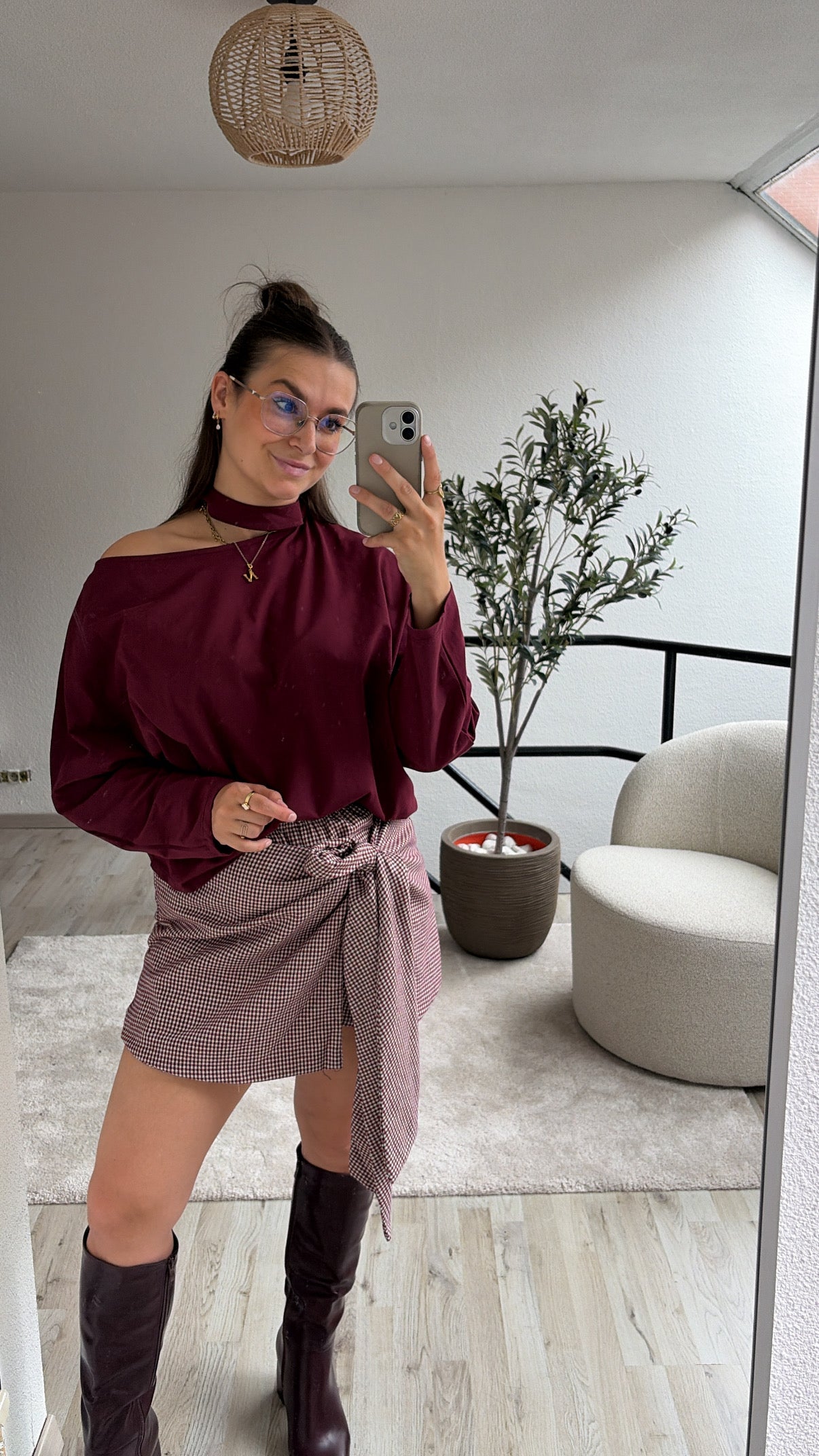 GERUITE SKORT BURGUNDY