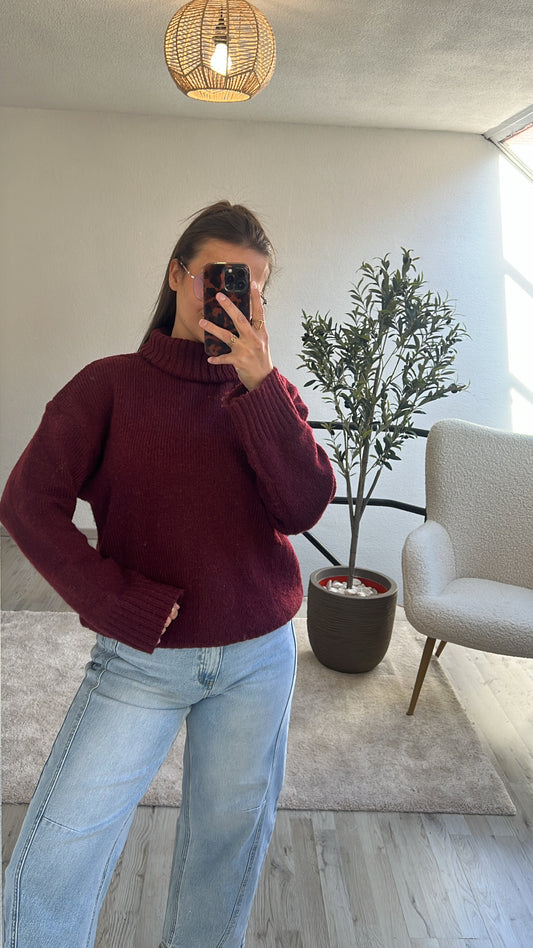 BURGUNDY KNIT