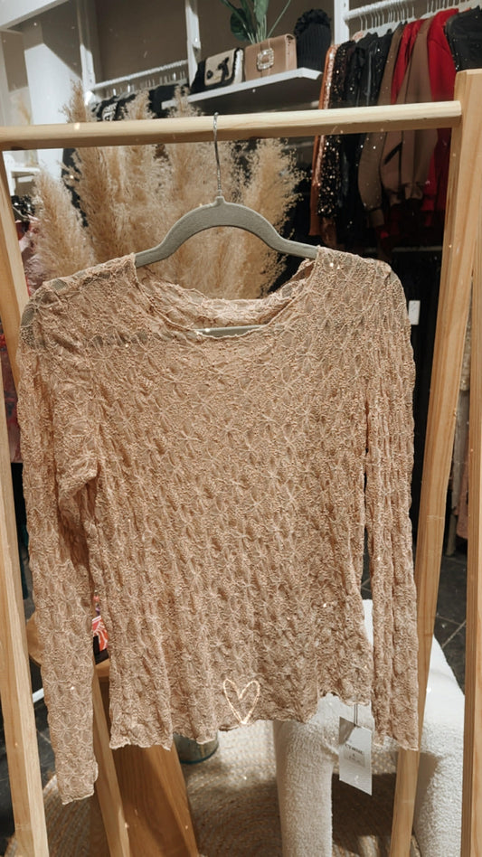 Beige kanten longsleeve