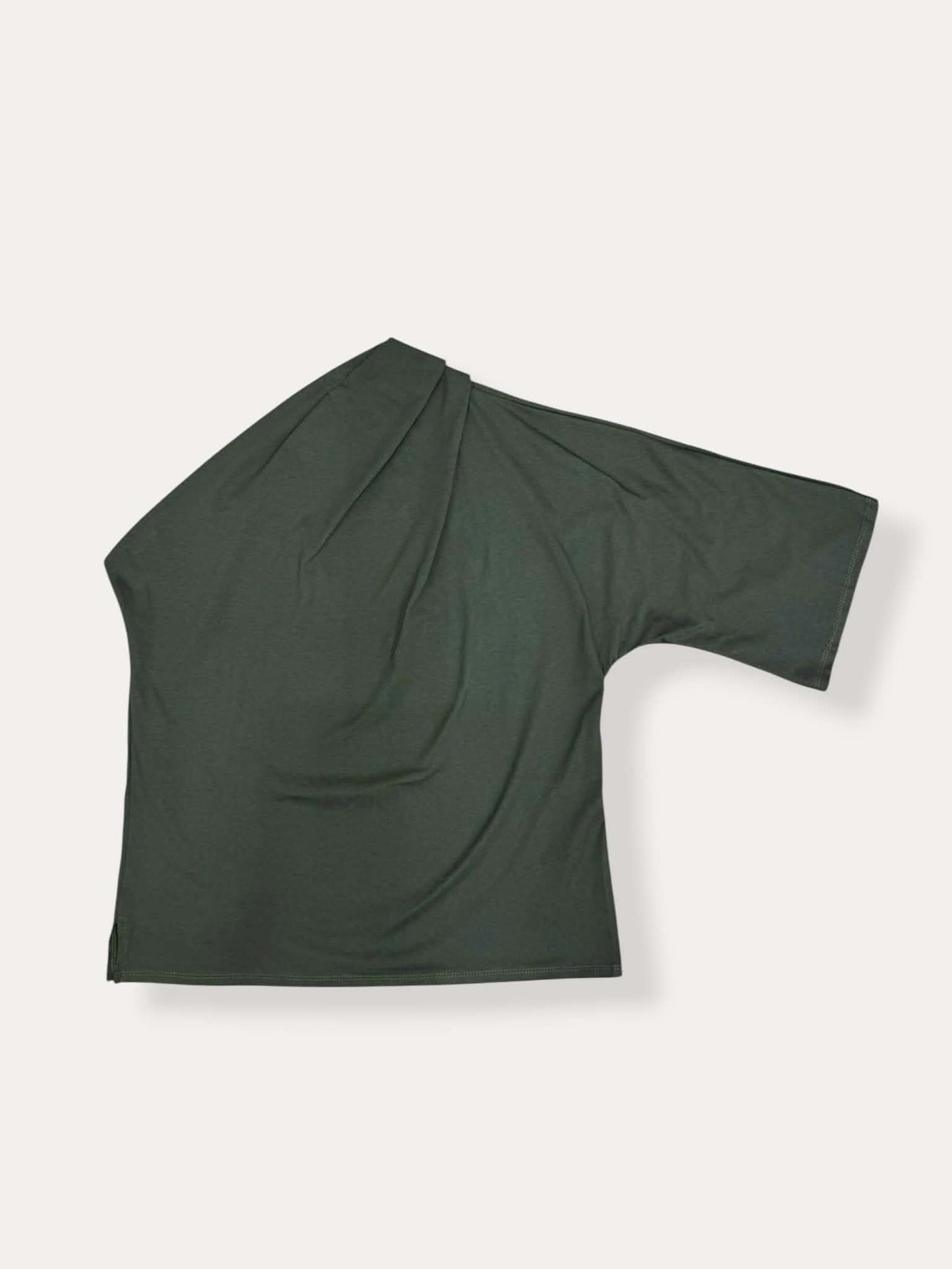 ONE SHOULDER SHIRT KHAKI