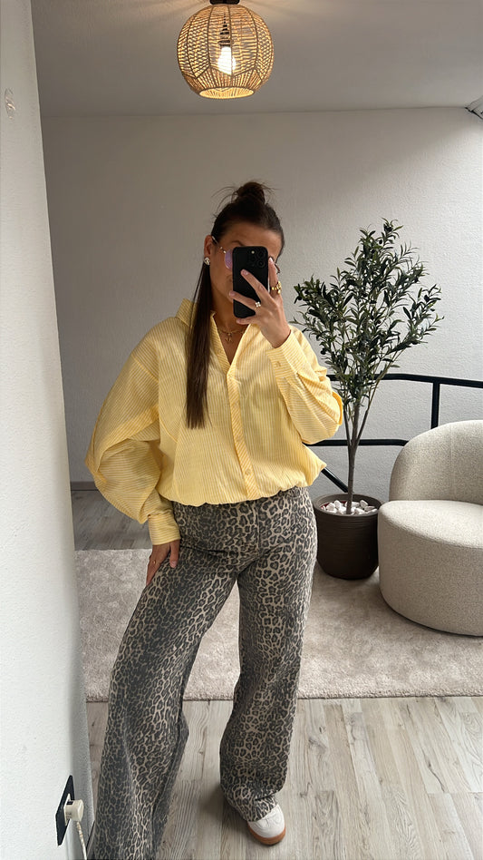 CROPPED BLOUSE GEEL