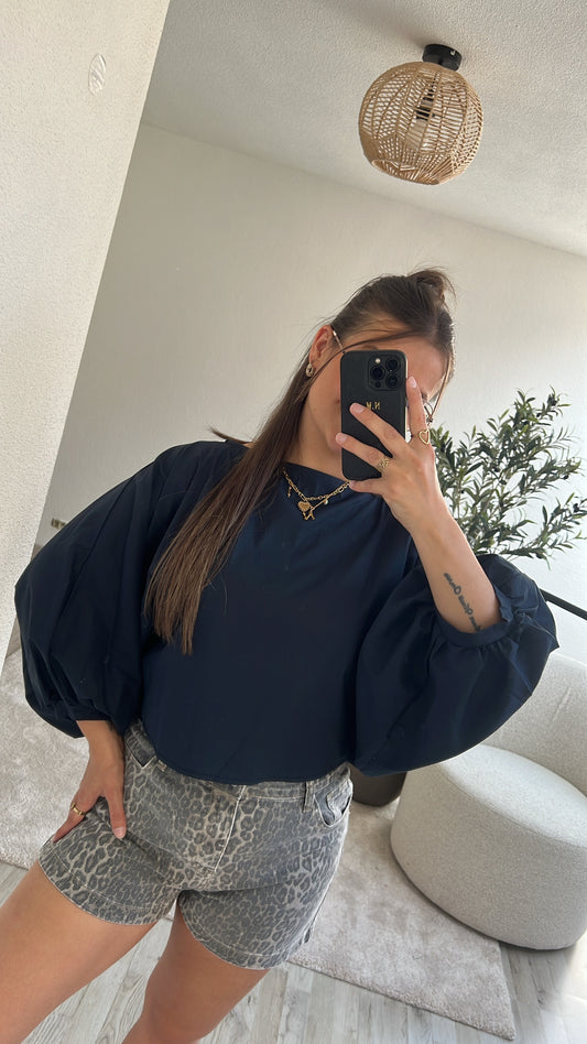 PUFFY BLOUSE MARINE