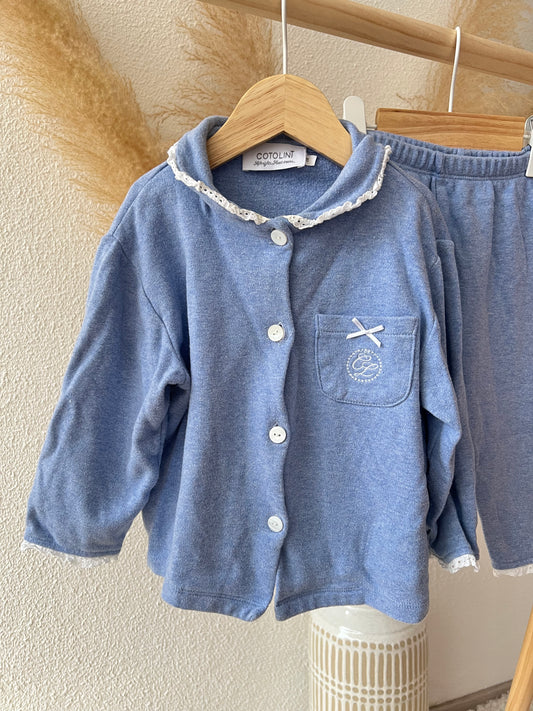 Blauwe pyjama