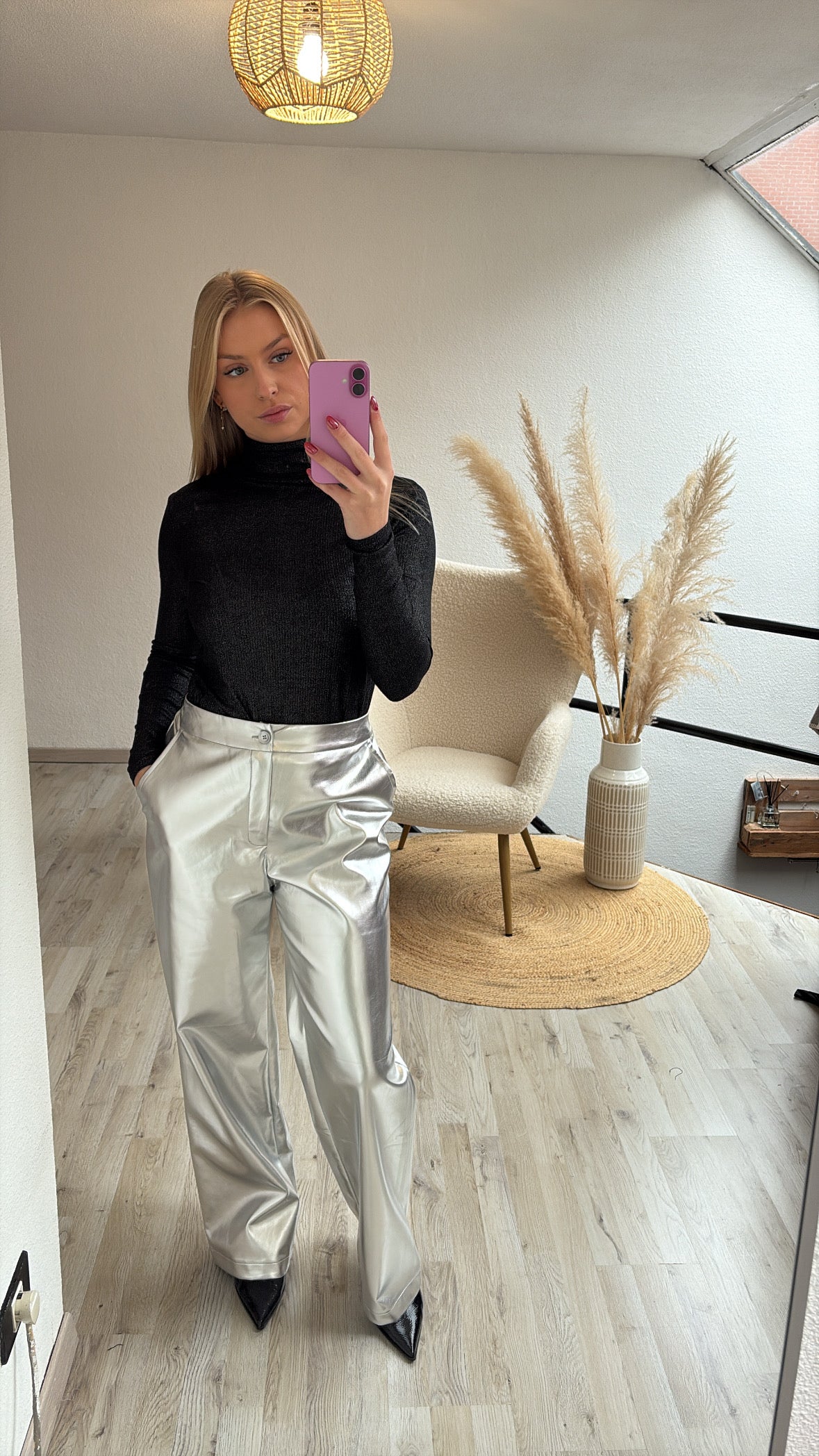 Metallic broek