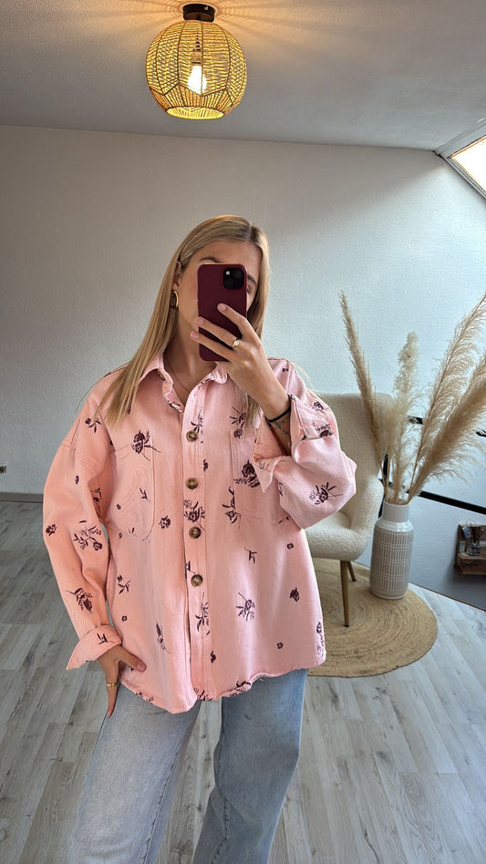 Jeansjasje met print