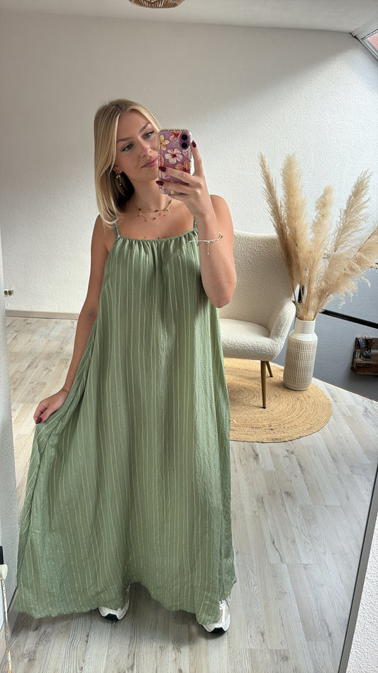 Groene maxijurk