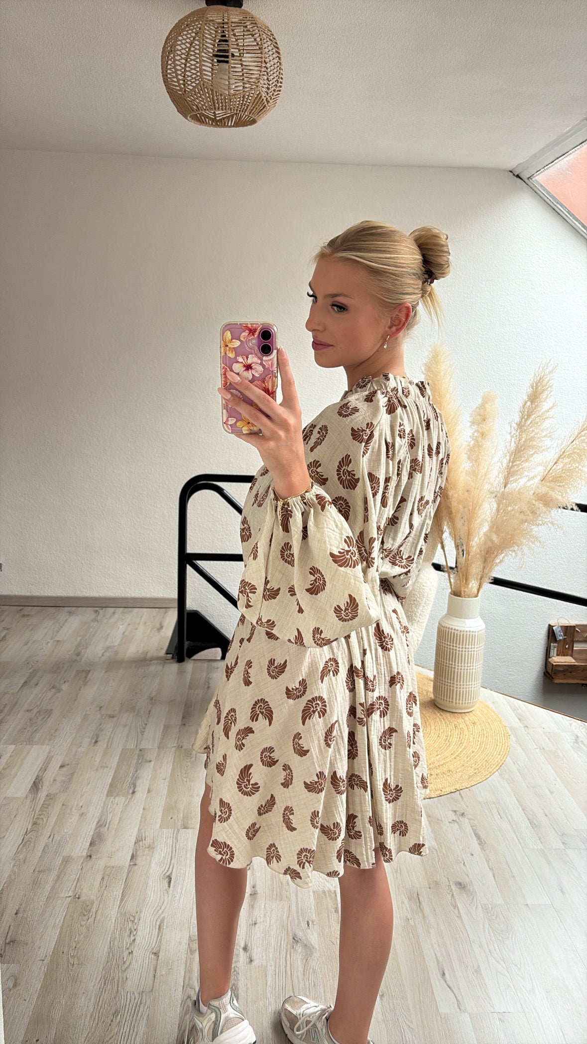 Flowy jurk bruin
