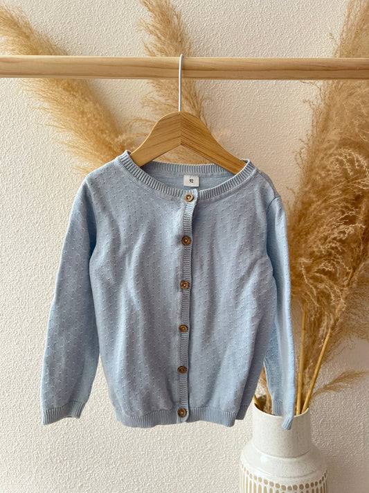Blauwe cardigan