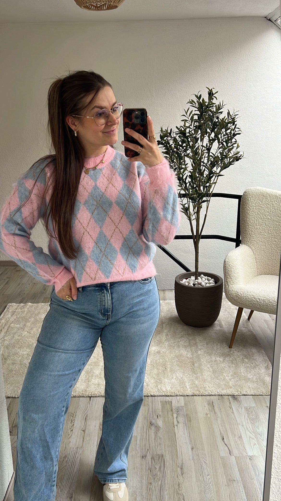 GERUITE TRUI BLAUW-ROZE