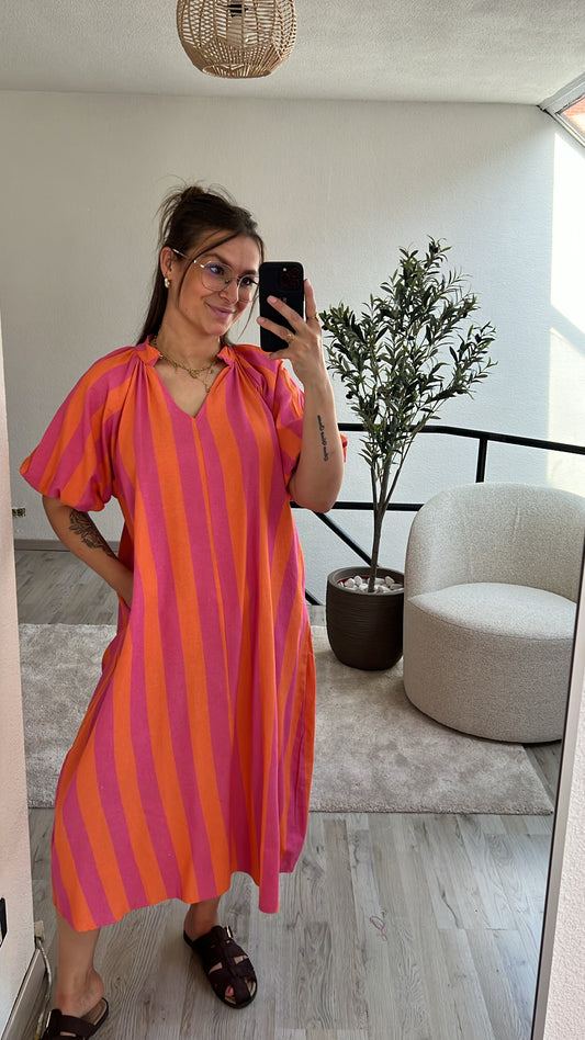 MAXIJURK ROZE-ORANJE