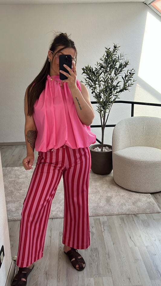 GESTREEPTE JEANS