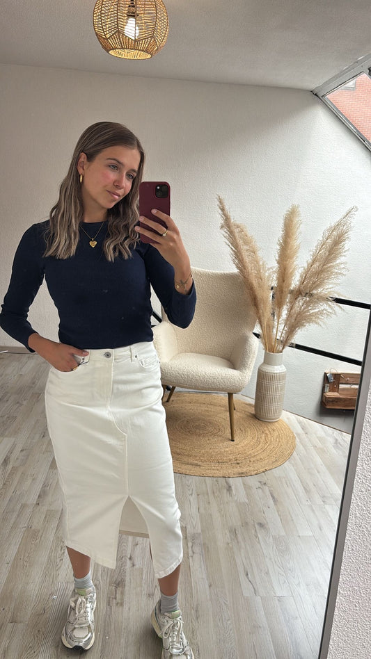 Jeansrok wit