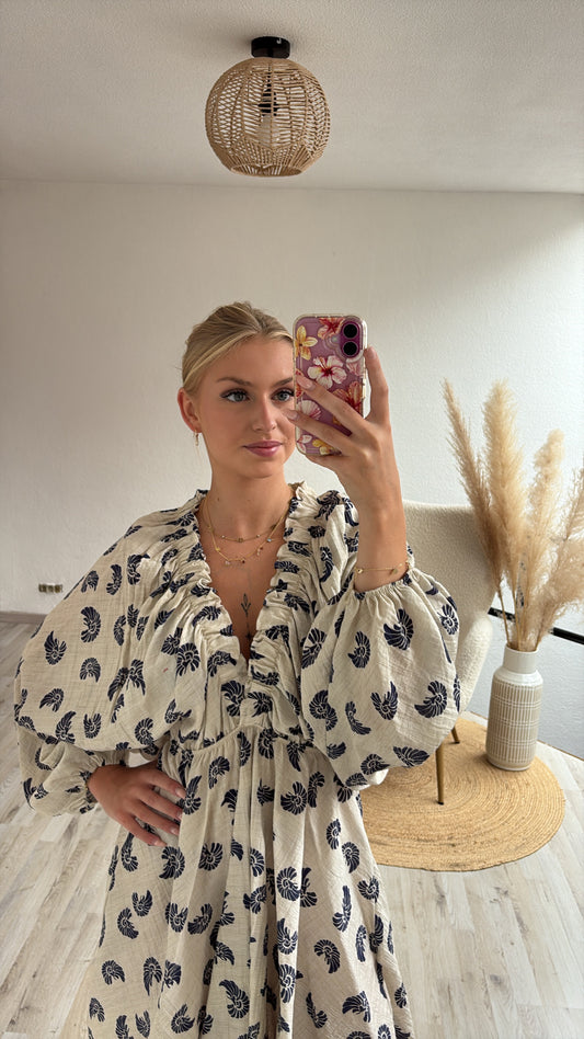 Flowy jurk blauw