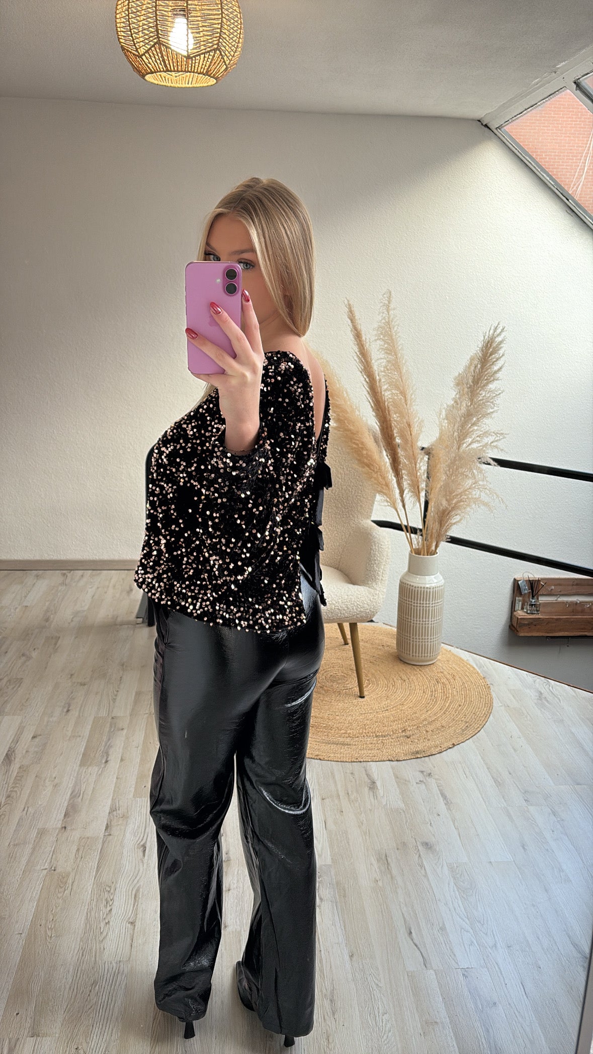 Glitterblouse strikjes