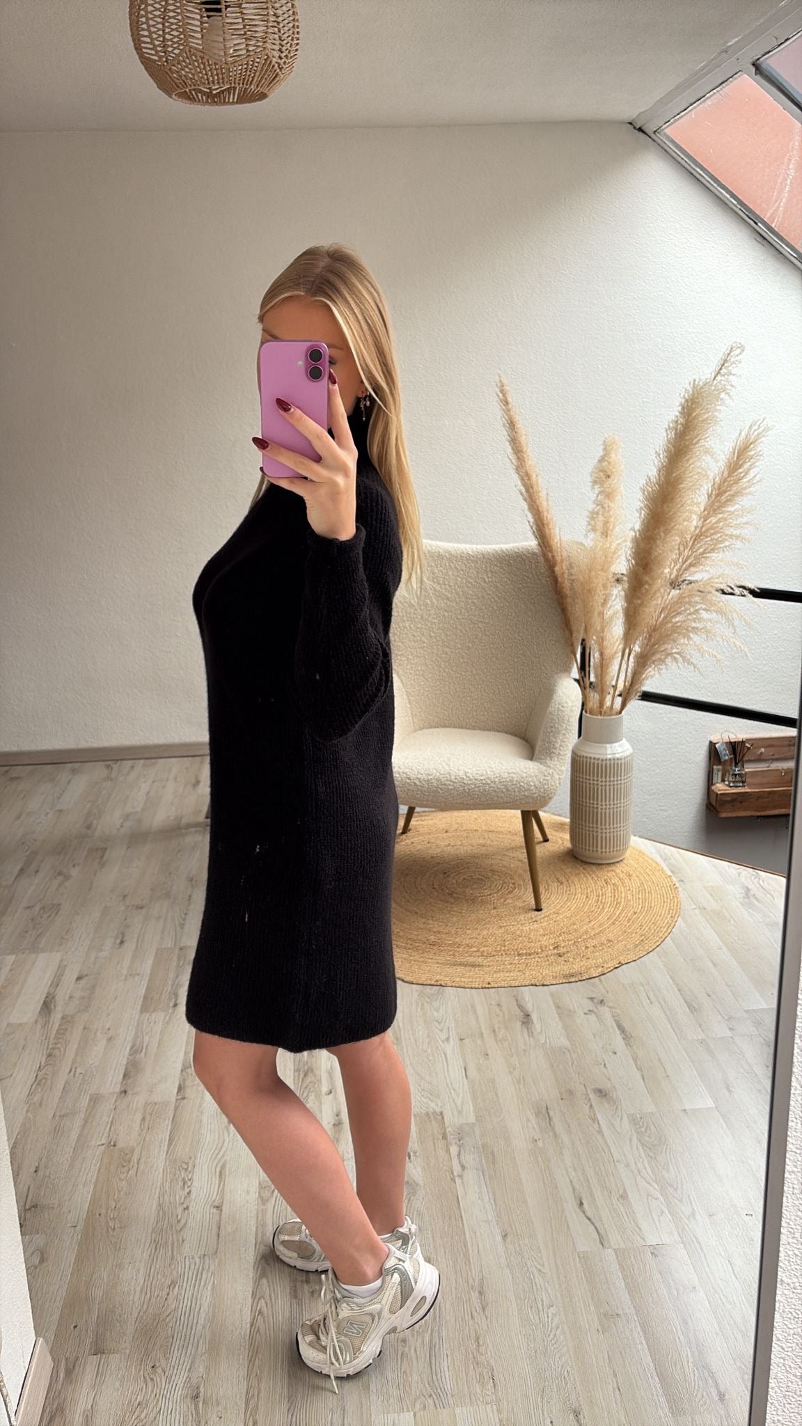 Knitted jurkje zwart