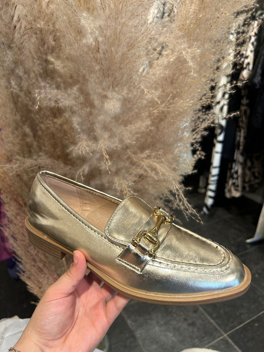Loafers goudkleurig