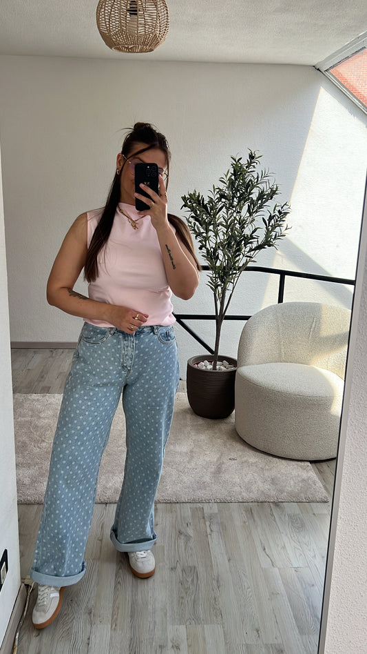 STRAIGHT JEANS POLKA