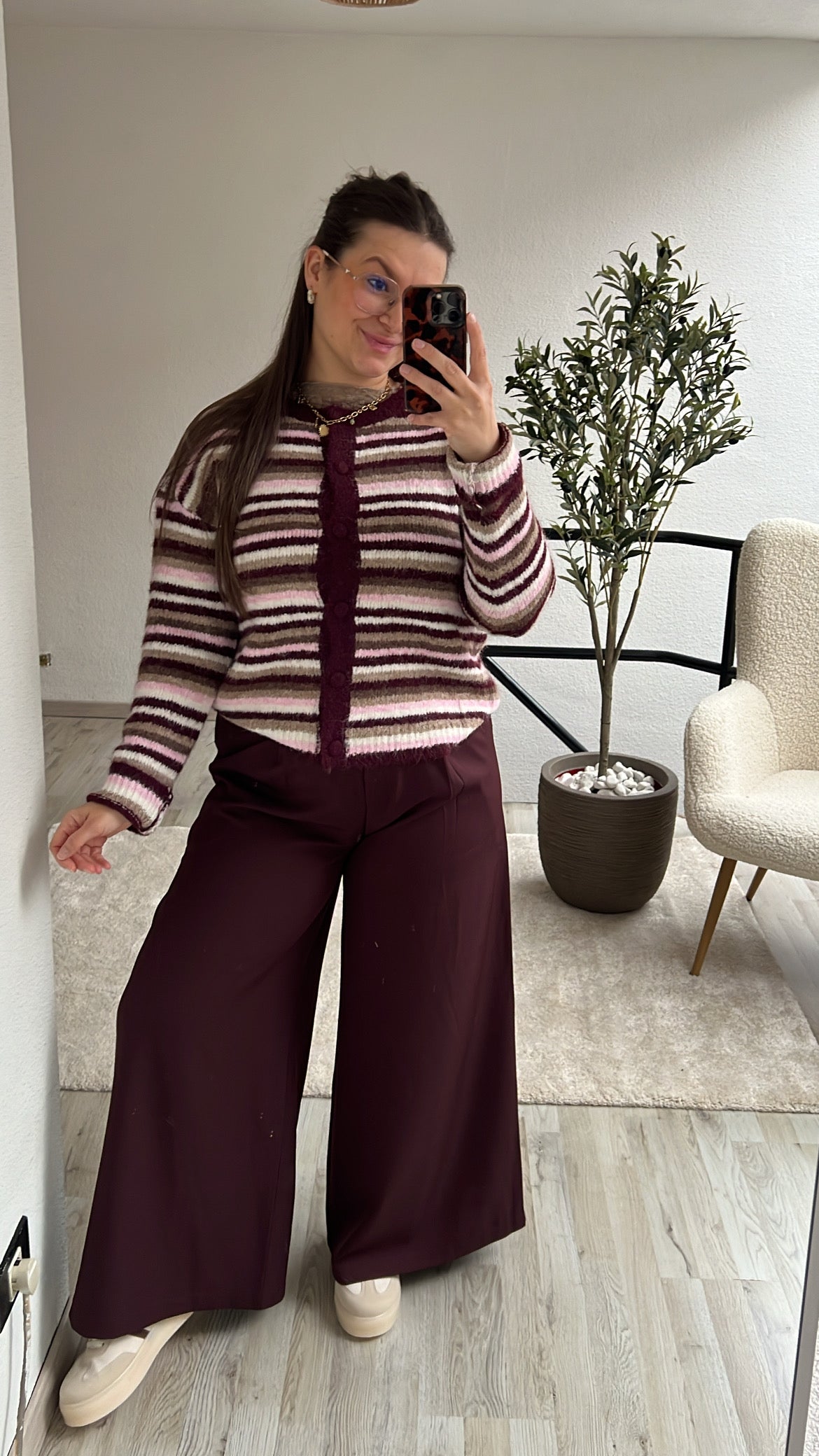 BURGUNDY PANTALON