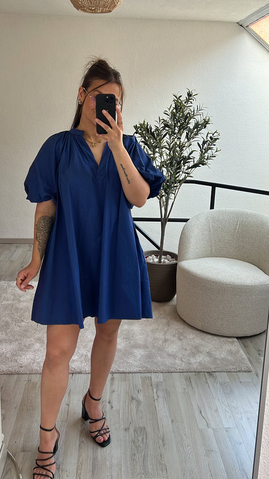 PUFFY JURK BLAUW