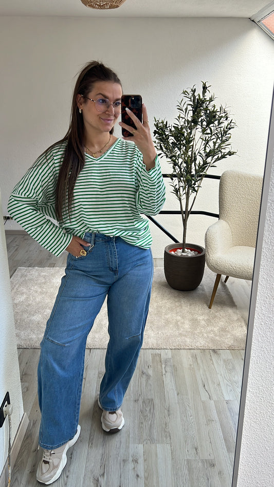 STRIPED LONGSLEEVE GROEN