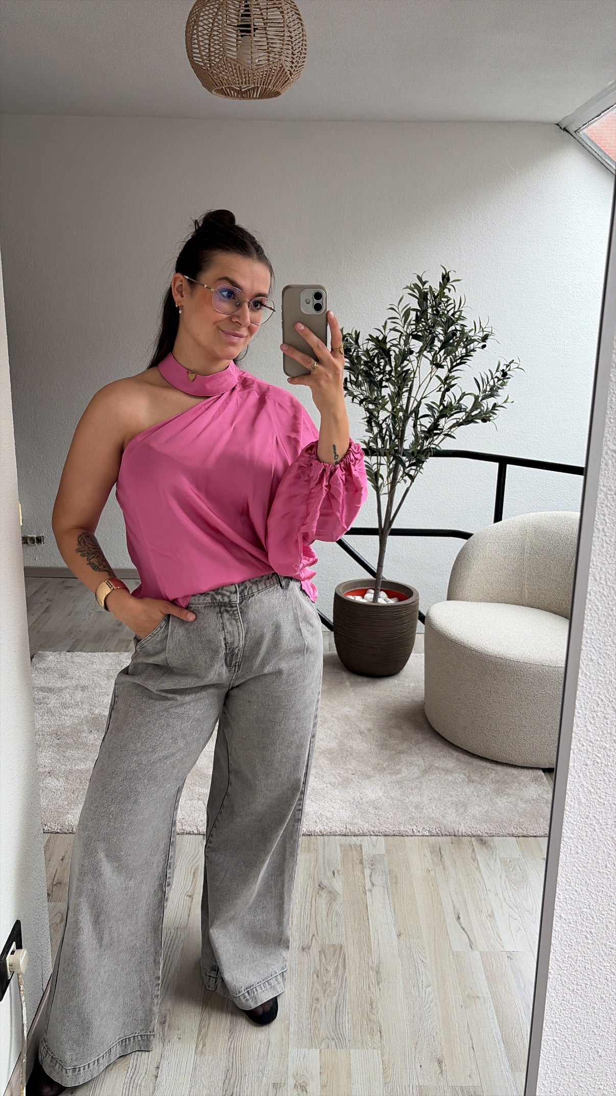 SATIJNEN BLOUSE ROZE