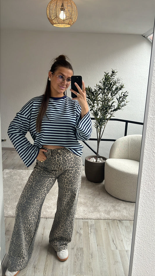 STRIPED LONGSLEEVE BLAUW