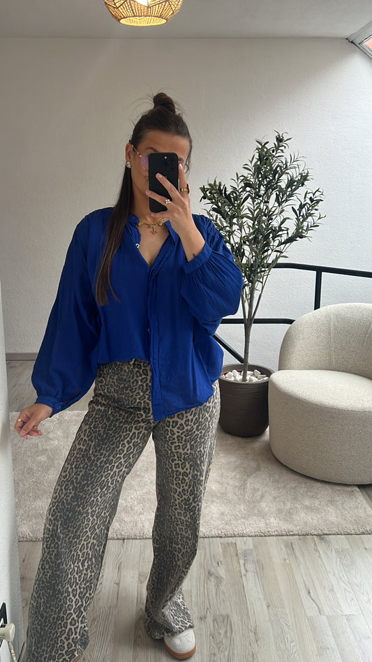 BLAUWE BLOUSE