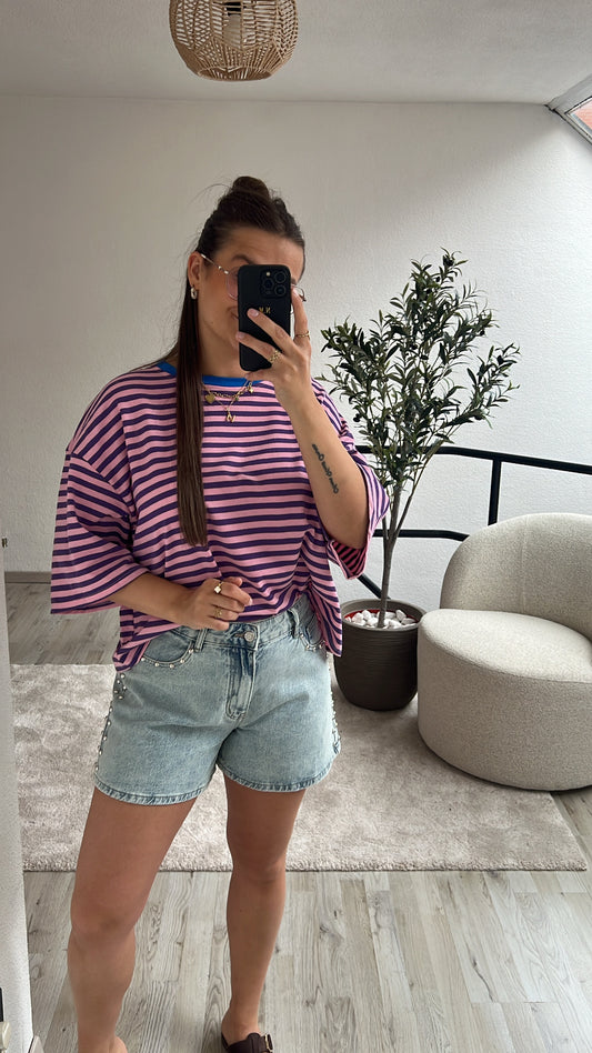 GESTREEPT SHIRT PAARS