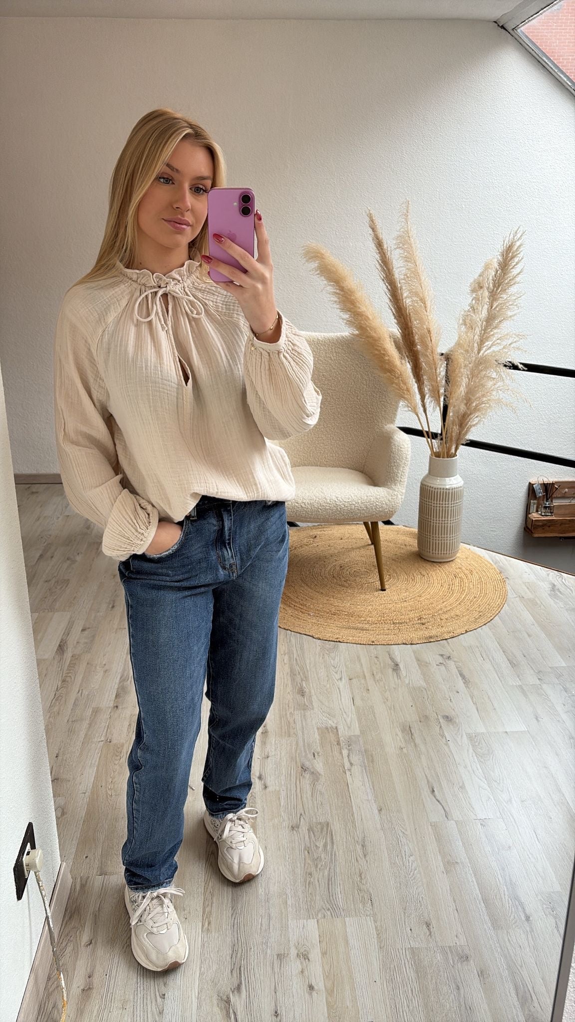 Tetrablouse beige